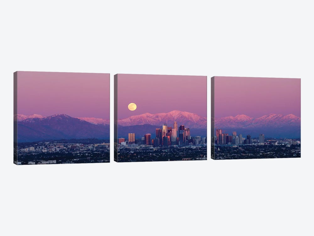 Full Moon Over Los Angeles by Susan Vizvary 3-piece Art Print