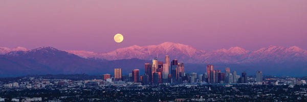 Susan Vizvary: Full Moon Over Los Angeles by Susan Vizvary