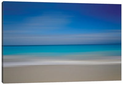 Turks Beach Blur Canvas Art Print - Coastal & Ocean Abstract Art