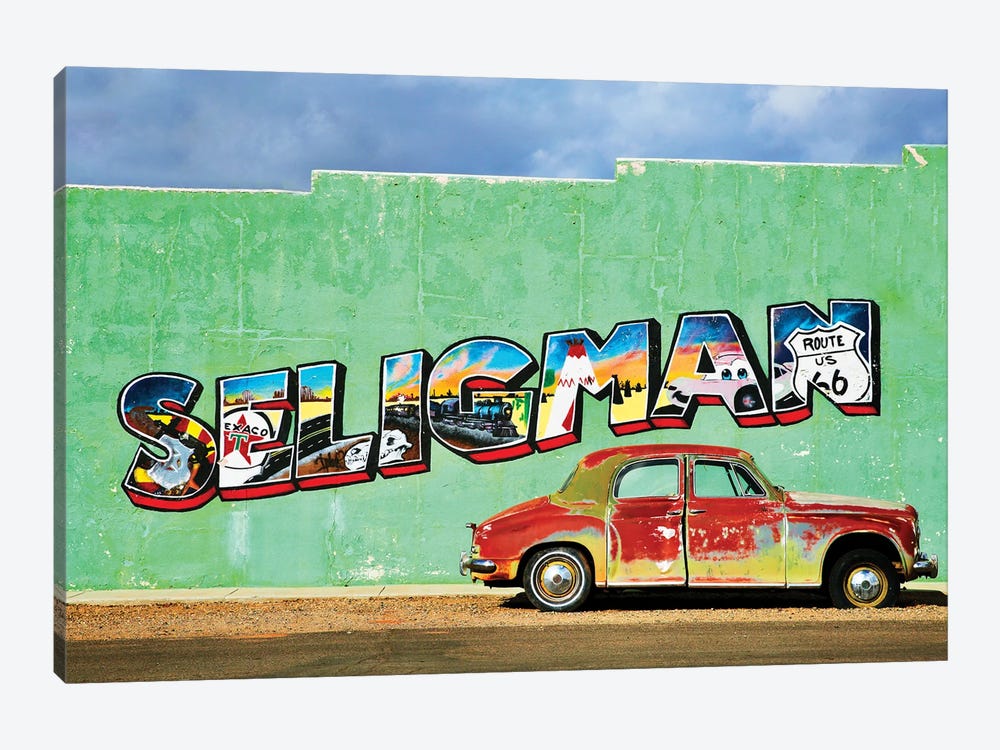 Vintage Seligman On Route 66 by Susan Vizvary 1-piece Art Print