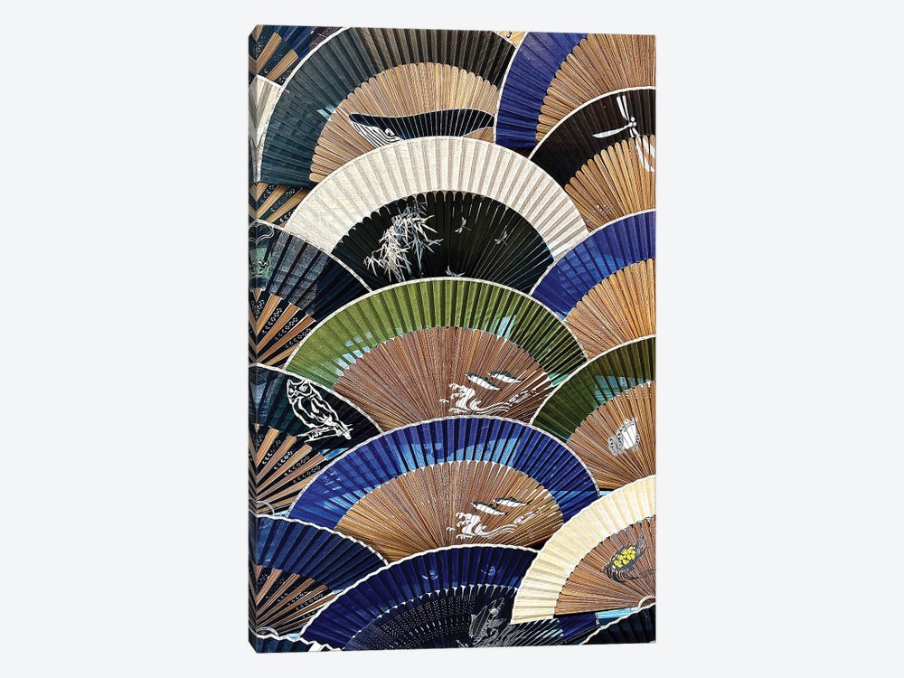 Layers Of Fans In Blue by Susan Vizvary 1-piece Art Print