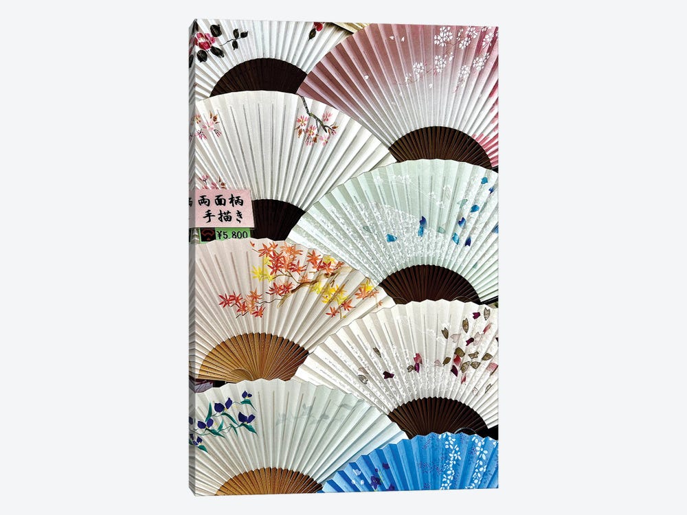 Layers Of Fans In Multi-Color by Susan Vizvary 1-piece Canvas Artwork