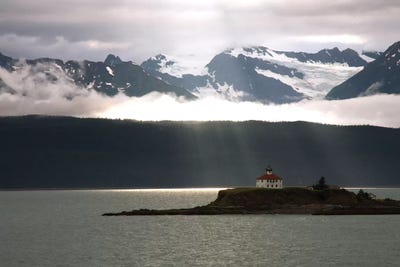 Alaskan Boathouse by Susan Vizvary framed canvas print