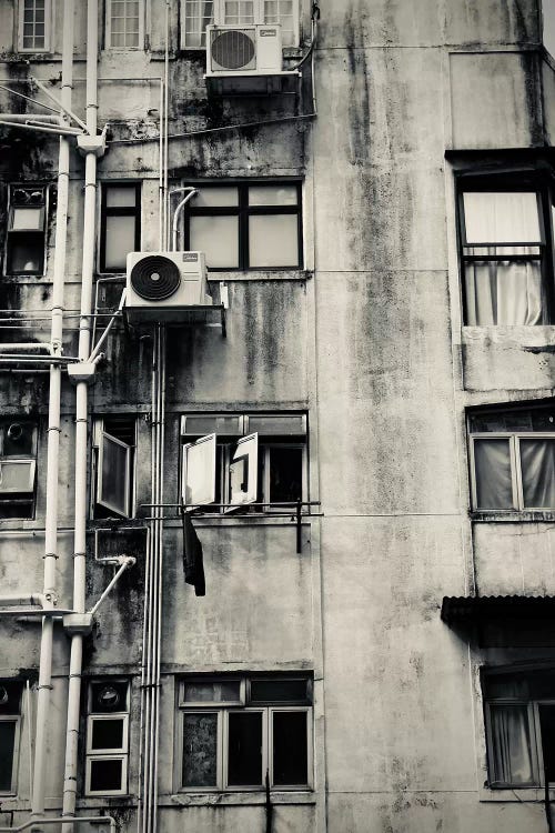 Hong Kong Building In Black&White by Susan Vizvary wall art