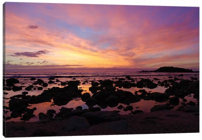 Punta Mita Sunset, Pink Canvas Art Print - Rock Art