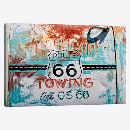 Route 66 Towing Canvas Print #SUV83} by Susan Vizvary Canvas Artwork
