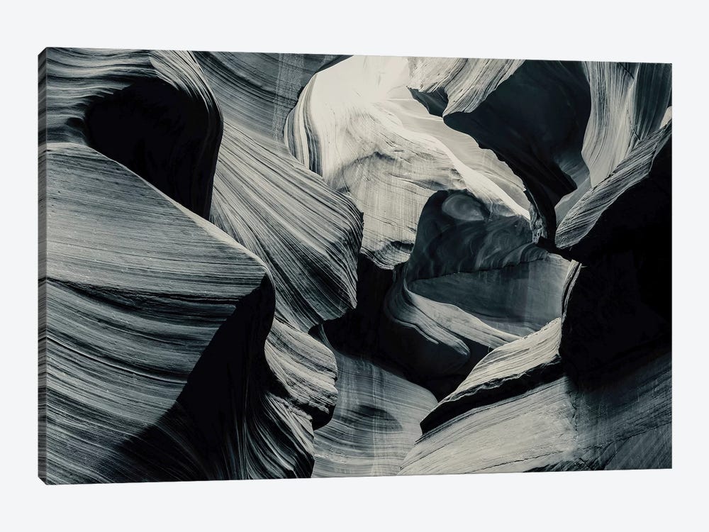 Slot Canyon in Black&White by Susan Vizvary 1-piece Canvas Art
