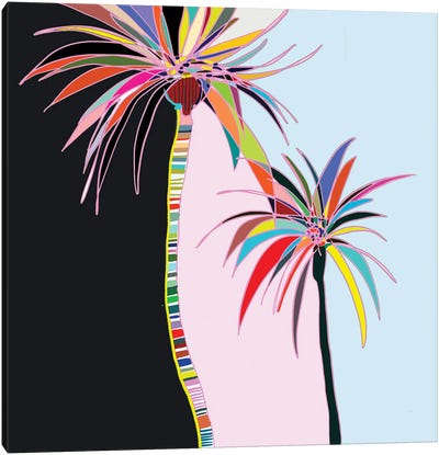 Night Palms Canvas Art Print - Matea Sinkovec