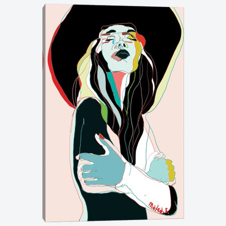 Lady In A Hat Canvas Print #SVC3} by Matea Sinkovec Canvas Art Print