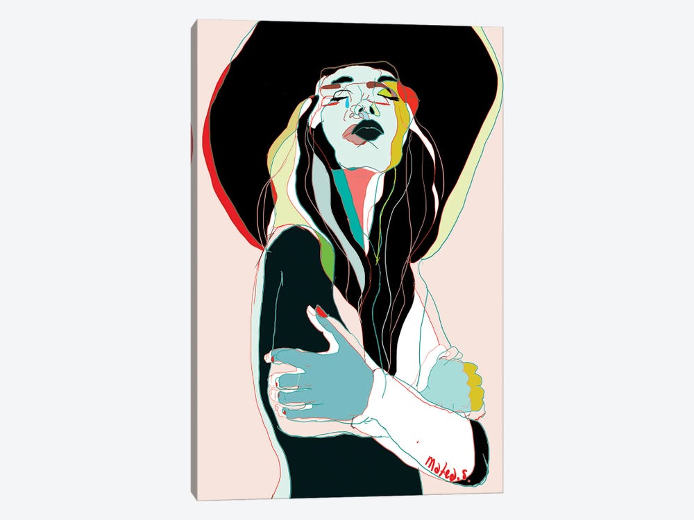 Lady In A Hat by Matea Sinkovec 1-piece Canvas Artwork