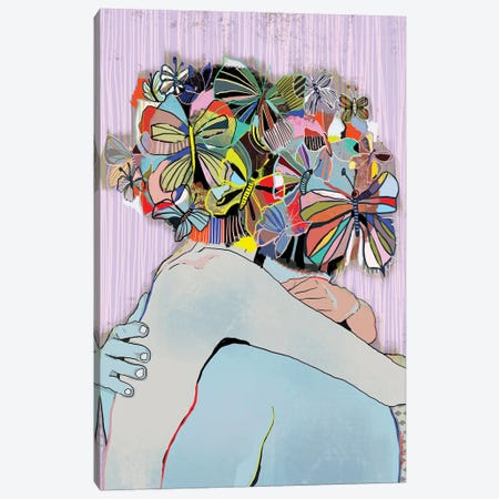 Lovers In Bloom Canvas Print #SVC44} by Matea Sinkovec Canvas Wall Art