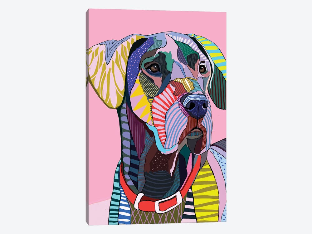Doggo-Pink by Matea Sinkovec 1-piece Canvas Art