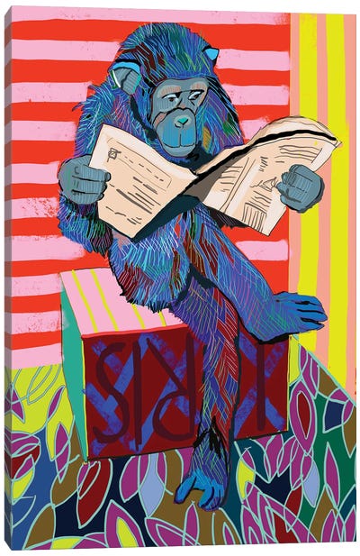 Monkey Business Canvas Art Print - Monkey Art