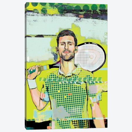 Novak Djokovic Canvas Print #SVC82} by Matea Sinkovec Canvas Art Print