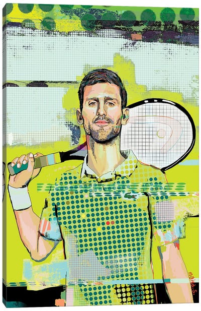 Novak Djokovic Canvas Art Print - Matea Sinkovec