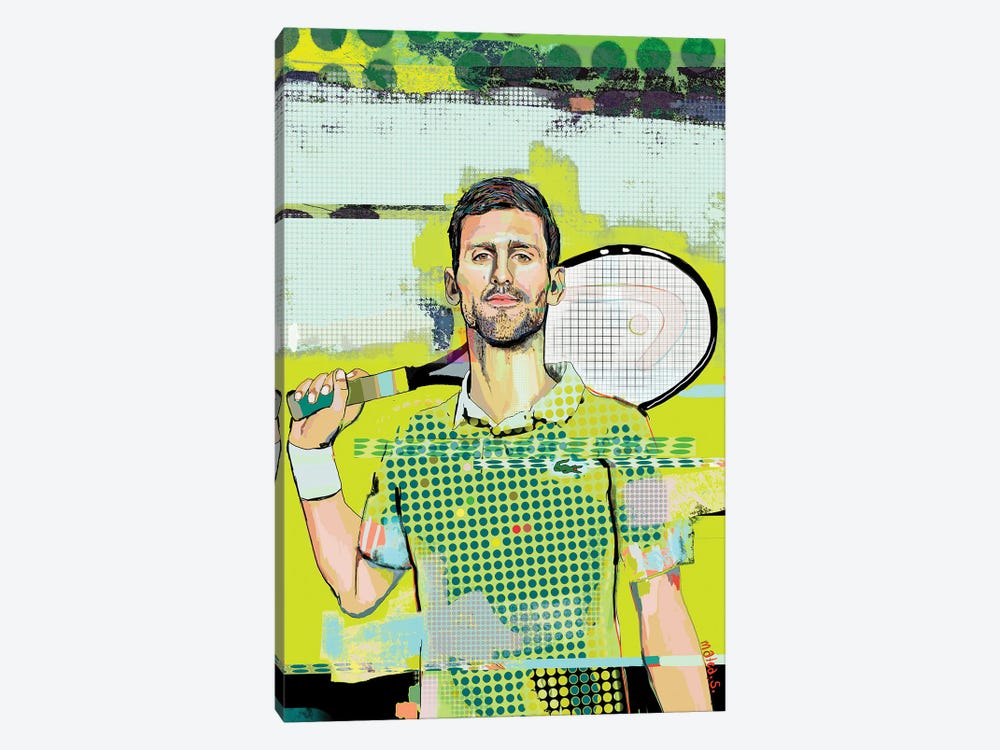 Novak Djokovic by Matea Sinkovec 1-piece Canvas Wall Art
