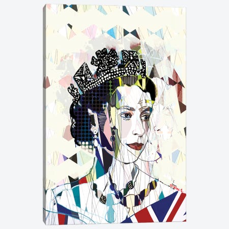 Queen Elizabeth Canvas Print #SVC91} by Matea Sinkovec Canvas Wall Art