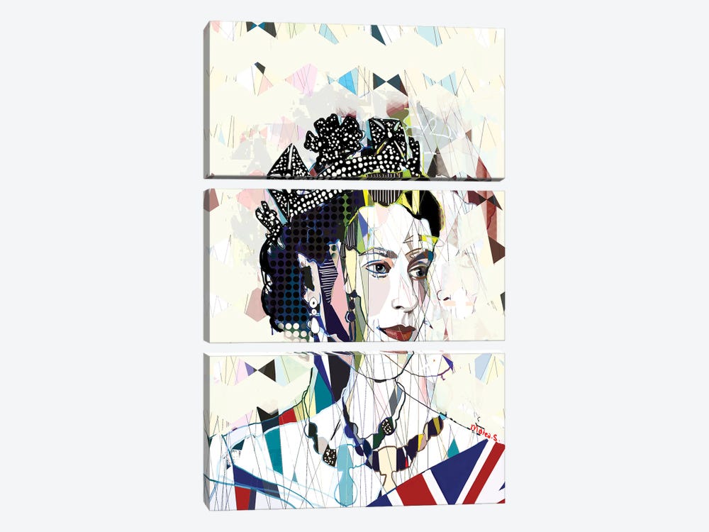 Queen Elizabeth by Matea Sinkovec 3-piece Canvas Art