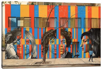 Legends On Rivingston Street Canvas Art Print - Janis Joplin