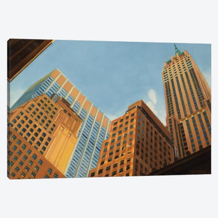 Wall Street - Looking Up Canvas Print #SVD106} by Nick Savides Art Print