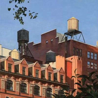 Rooftops From Madison Square Park by Nick Savides framed canvas print