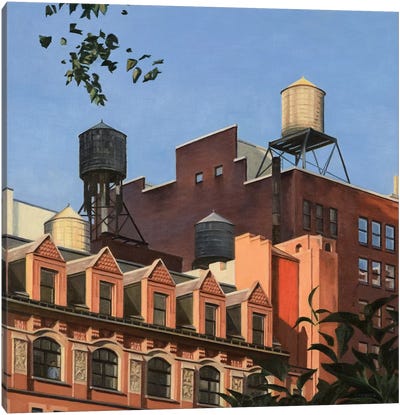 Rooftops From Madison Square Park Canvas Art Print - Artful Architecture
