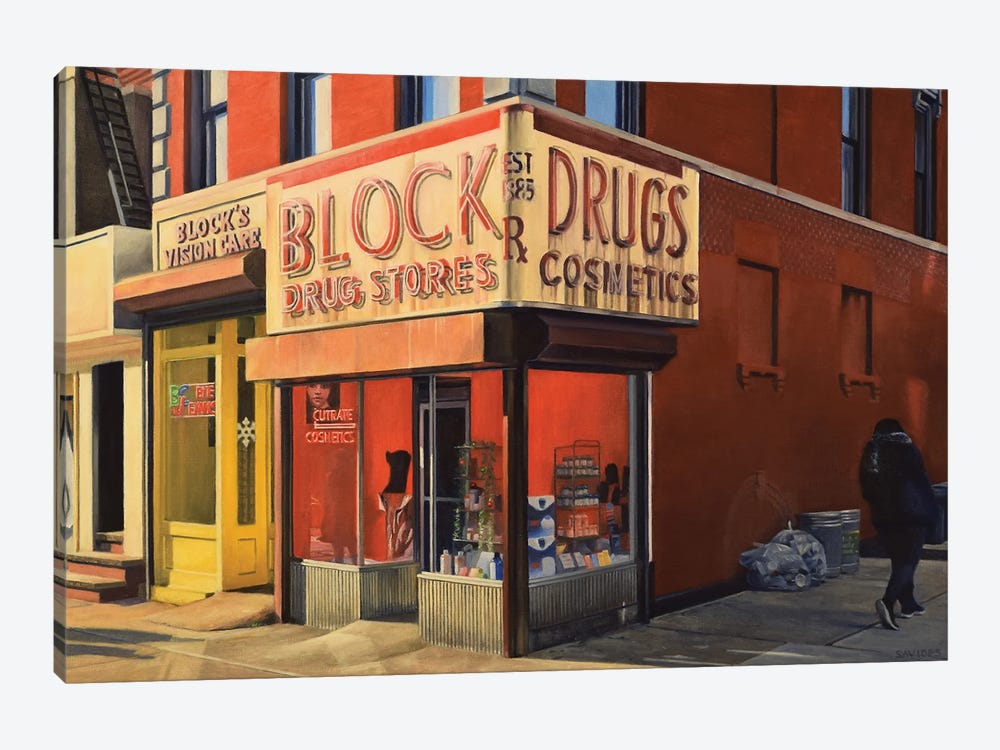 Block Drugs by Nick Savides 1-piece Canvas Wall Art