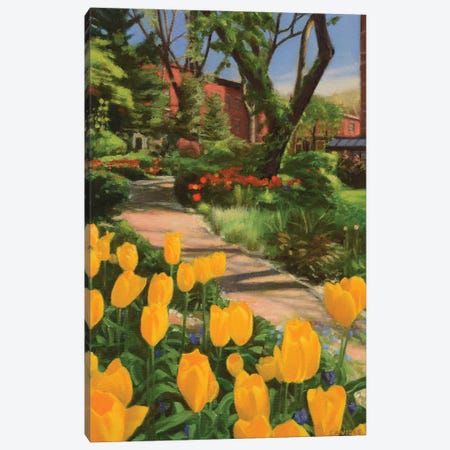 Jefferson Market Garden In Spring Canvas Print #SVD118} by Nick Savides Canvas Art Print