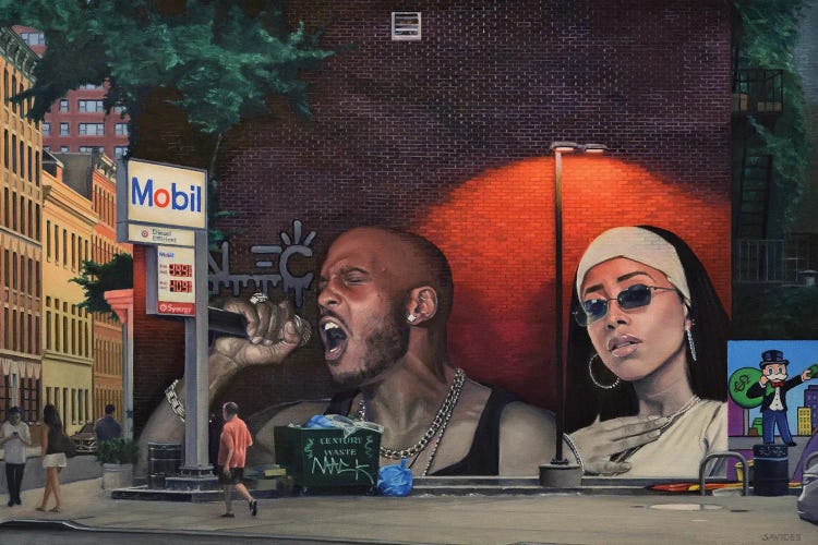 DMX and Aaliyah on 8th by Nick Savides wall art