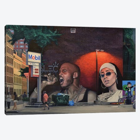 DMX and Aaliyah on 8th Canvas Print #SVD128} by Nick Savides Canvas Wall Art