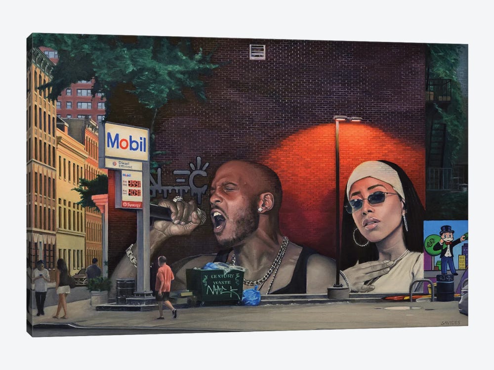DMX and Aaliyah on 8th by Nick Savides 1-piece Canvas Print