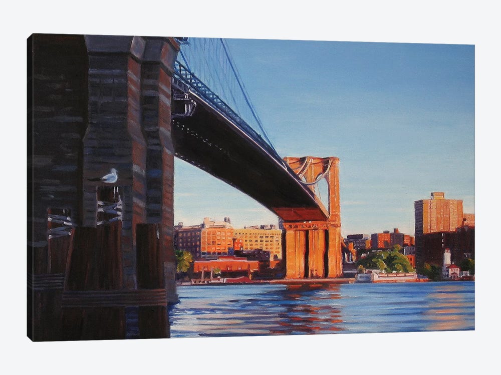 Brooklyn Bridge At Sunset II by Nick Savides 1-piece Canvas Print
