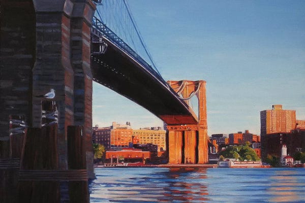 Artistic Travels: Brooklyn Bridge At Sunset II by Nick Savides