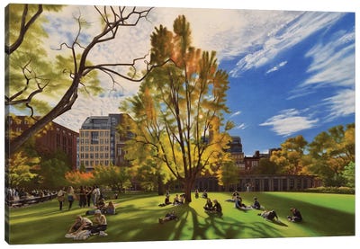 Autumn In Washington Square Canvas Art Print - Nick Savides