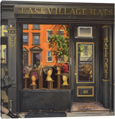 East Village Hats Canvas Art Print - Nick Savides