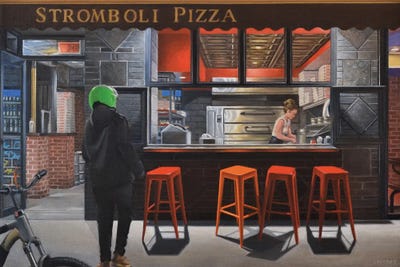 Stromboli Pizza by Nick Savides framed canvas print