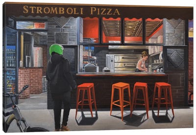 Stromboli Pizza Canvas Art Print - Nick Savides