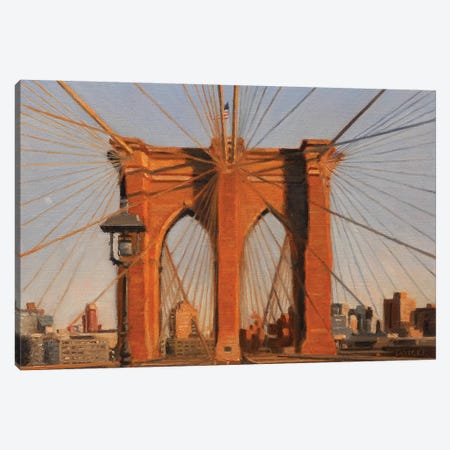 Brooklyn Bridge At Sunset IV Canvas Print #SVD14} by Nick Savides Canvas Art