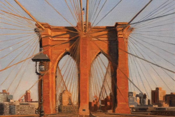 Artful Architecture: Brooklyn Bridge At Sunset IV by Nick Savides