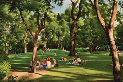 Summer Evening, Tompkins Square Park by Nick Savides art print