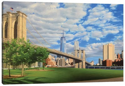 Brooklyn Bridge Park Canvas Art Print - Artful Architecture