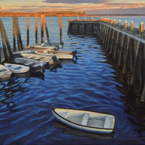 Maine: Chebeague Island Docks At Sunrise by Nick Savides