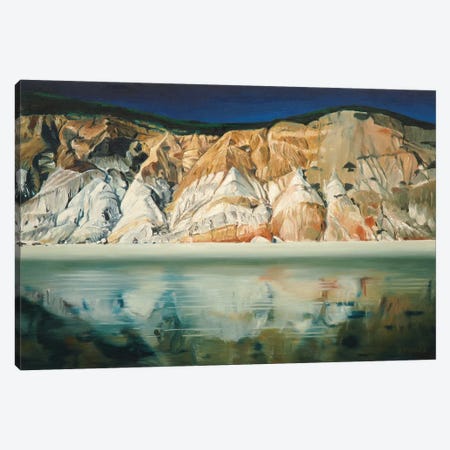 Cliffs With Reflection Canvas Print #SVD23} by Nick Savides Canvas Wall Art