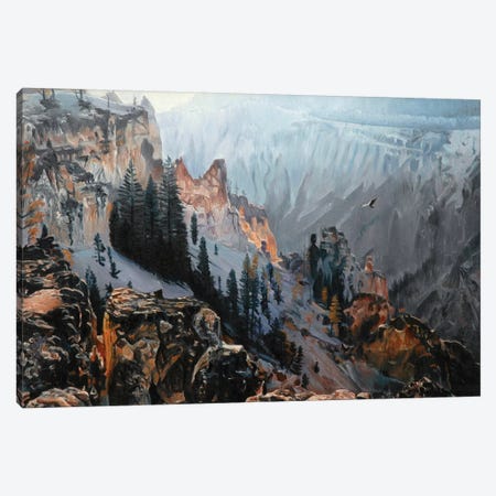 Grand Canyon Of Yellowstone At Sunrise I Canvas Print #SVD31} by Nick Savides Canvas Print