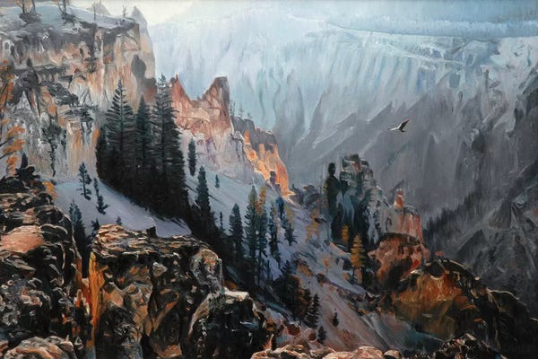 Nick Savides: Grand Canyon Of Yellowstone At Sunrise I by Nick Savides