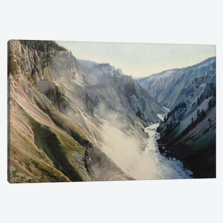 Grand Canyon Of Yellowstone At Sunrise III Canvas Print #SVD33} by Nick Savides Canvas Print