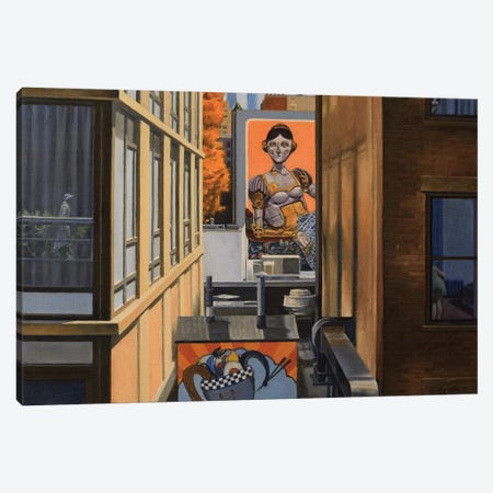 High Line View With Robot Lady Canvas Print #SVD34} by Nick Savides Canvas Artwork