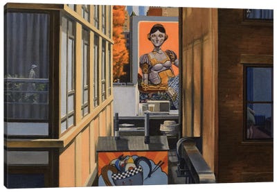 High Line View With Robot Lady Canvas Art Print - Nick Savides
