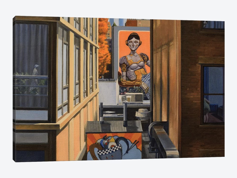 High Line View With Robot Lady by Nick Savides 1-piece Canvas Art