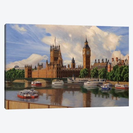 Houses Of The Parliament Canvas Print #SVD36} by Nick Savides Canvas Wall Art